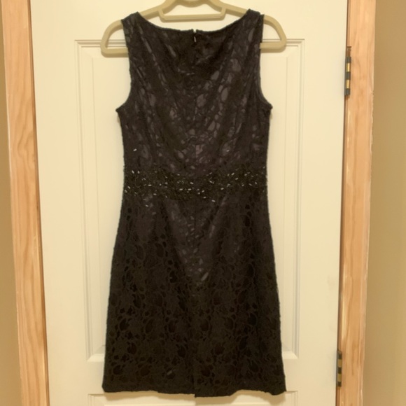 HP!🥂✨ JS Boutique Lace Cocktail Sheath LBD Womens 12 - Picture 6 of 14